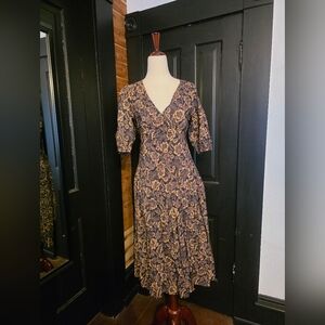 Velvet Heart Floral Midi Dress